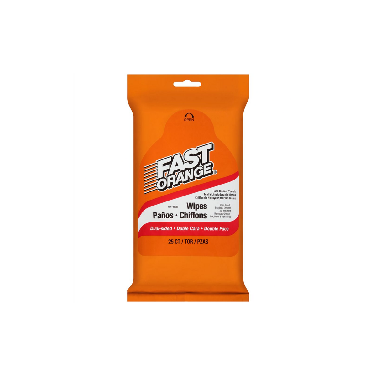 Permatex 54149 Fast Orange Hand Cleaning Truck Wipes, 25 Count