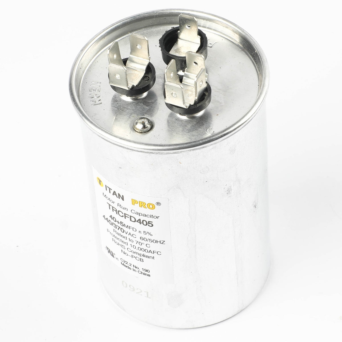 Diversitech TRCFD405 40+5 MFD 440/370V Round Dual Run Capacitor