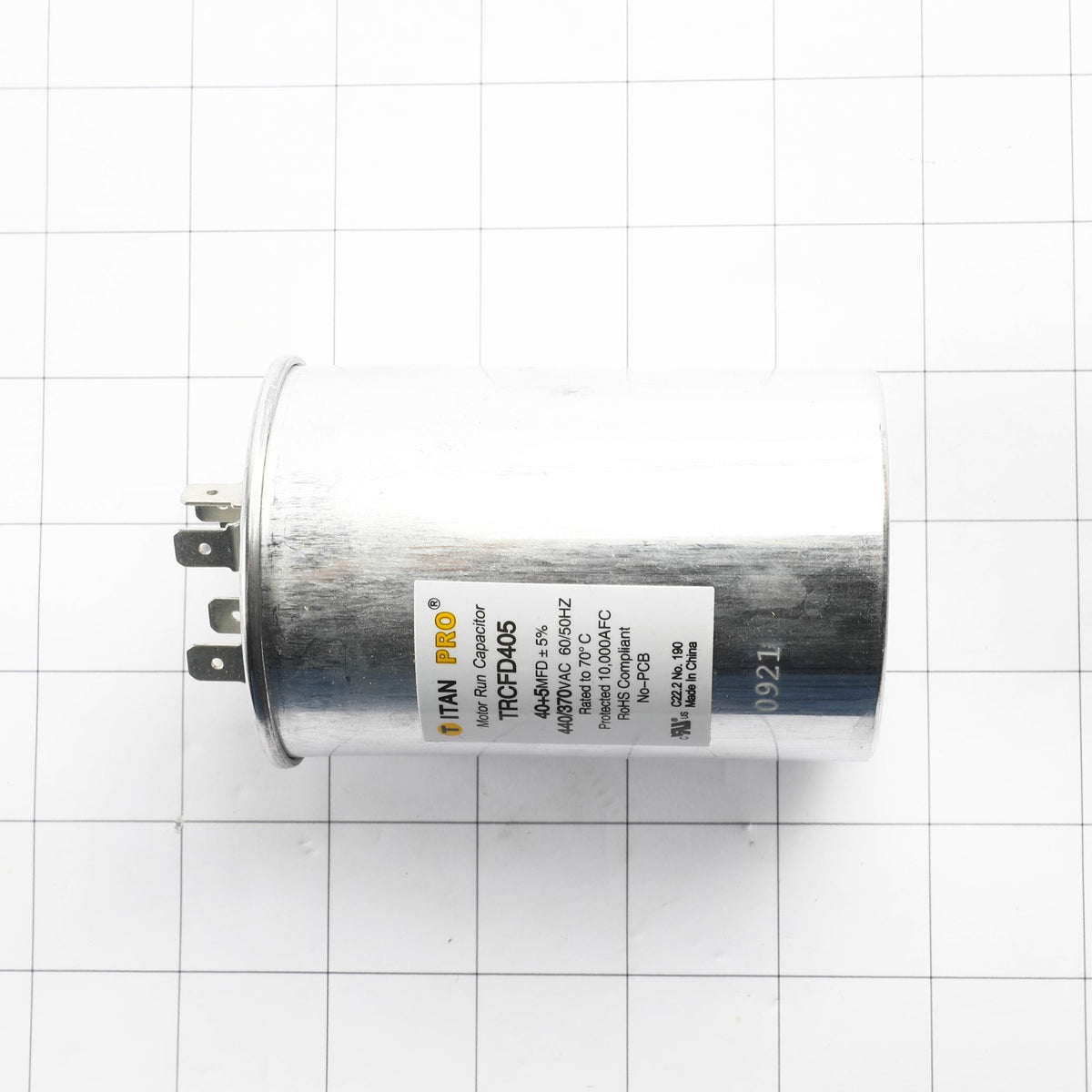 Diversitech TRCFD405 40+5 MFD 440/370V Round Dual Run Capacitor