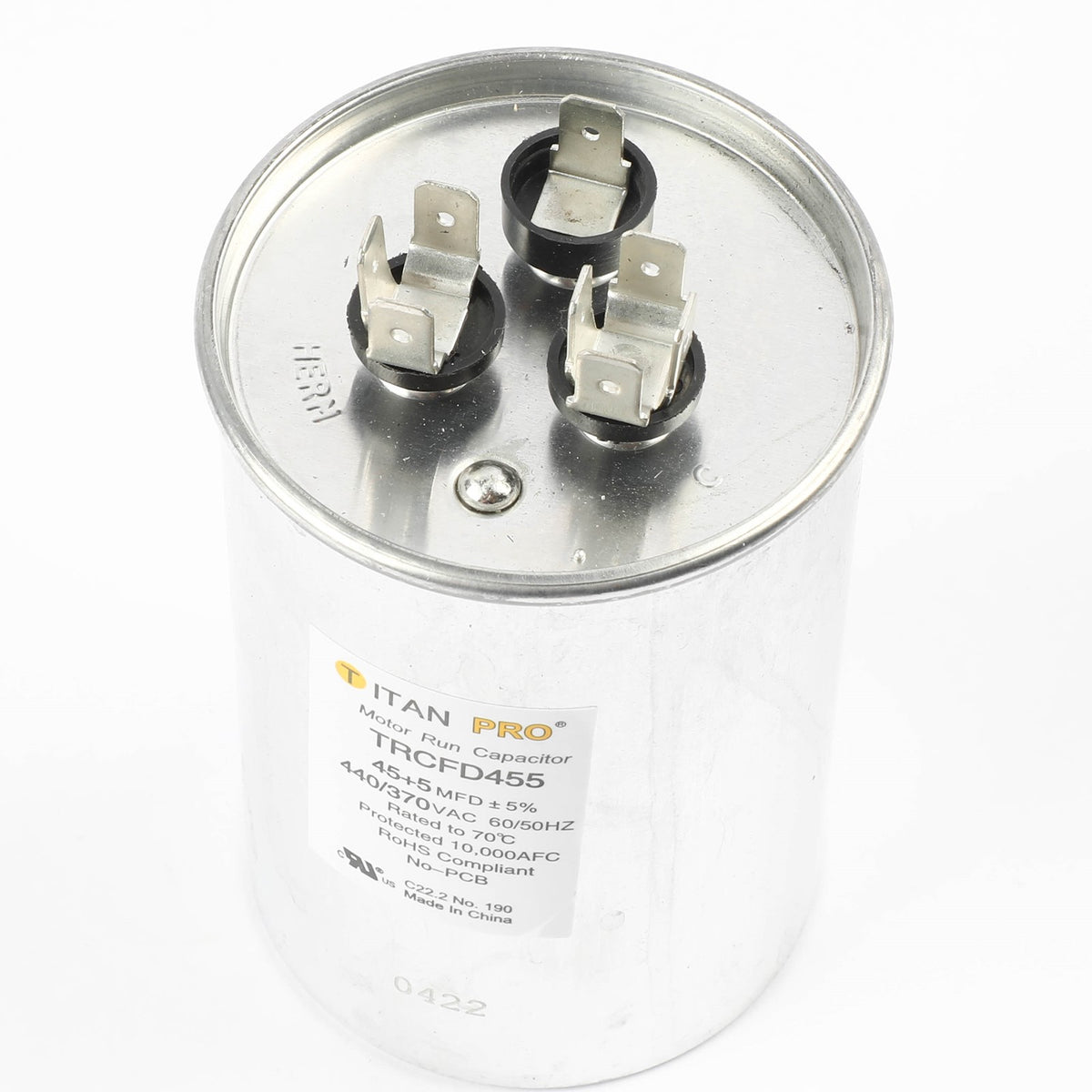Diversitech TRCFD455 45+5 MFD 440/370V Round Dual Run Capacitor