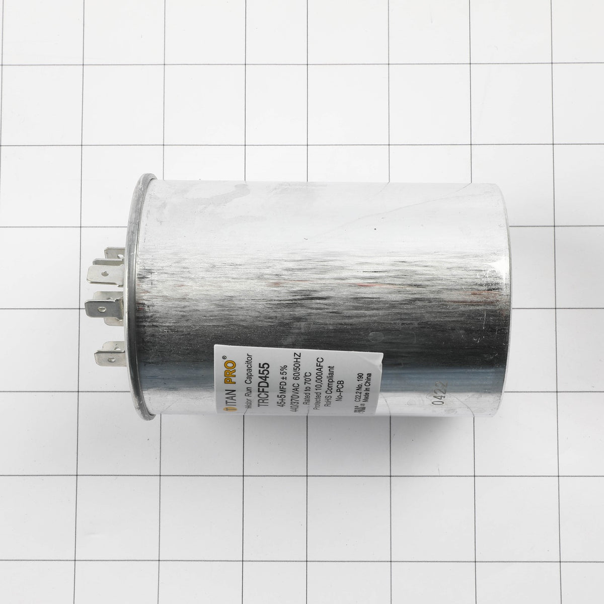 Diversitech TRCFD455 45+5 MFD 440/370V Round Dual Run Capacitor