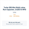 RectorSeal 12100 Turbo 200 Mini Multi-Value Run Capacitor, 2.5/5/7.5 MFD - genuine OEM appliance part, photo coming soon