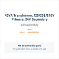 Honeywell AT140A1018/U 40VA Transformer, 120/208/240V Primary, 24V Secondary - genuine OEM appliance part, photo coming soon