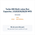 RectorSeal M12200 Turbo 200 Multi-Value Run Capacitor, 2.5/5/5/10/20/25 MFD - genuine OEM appliance part, photo coming soon